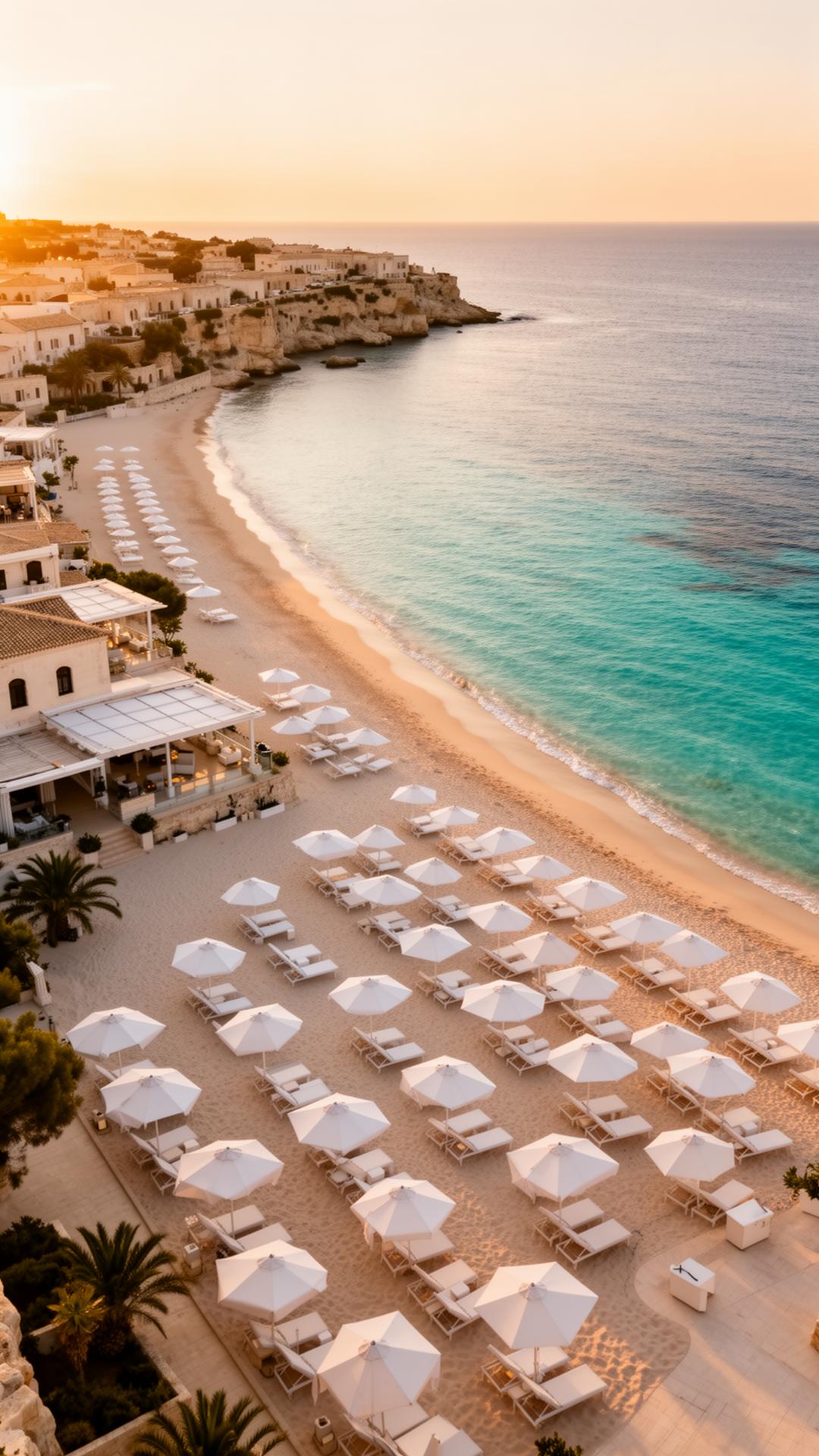 Mare 128 — spiaggia e mare cristallino di Brindisi al tramonto