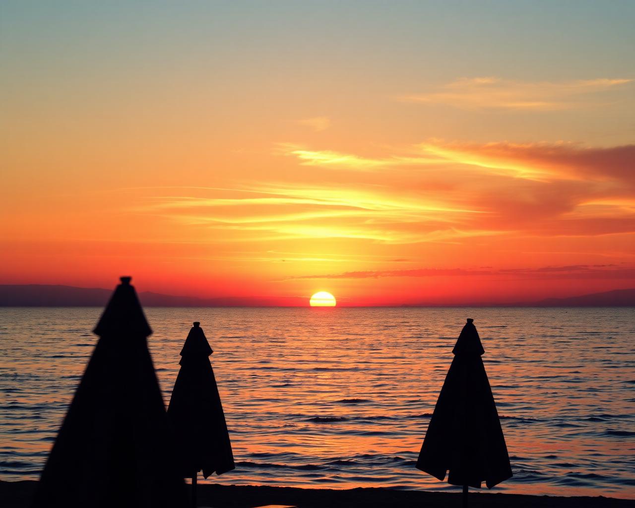 Tramonto sul mare di Brindisi
